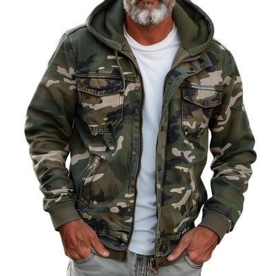Fabian™ - Veste Cargo Camouflage pour Hommes - Avec Capuche et Design à Multi-Poches