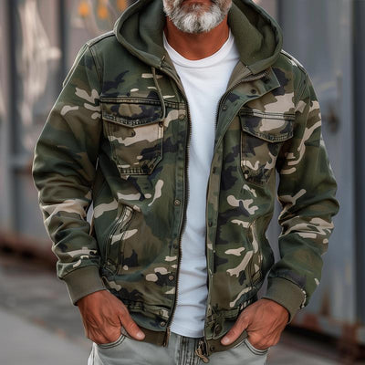Fabian™ - Veste Cargo Camouflage pour Hommes - Avec Capuche et Design à Multi-Poches