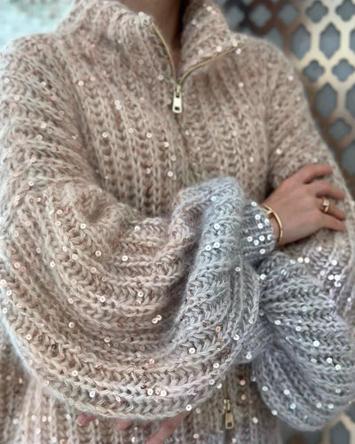 Cassidy | Cardigan en soie scintillante Pull