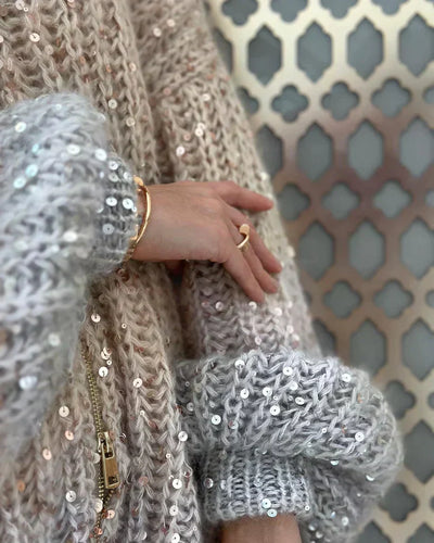 Cassidy | Cardigan en soie scintillante Pull